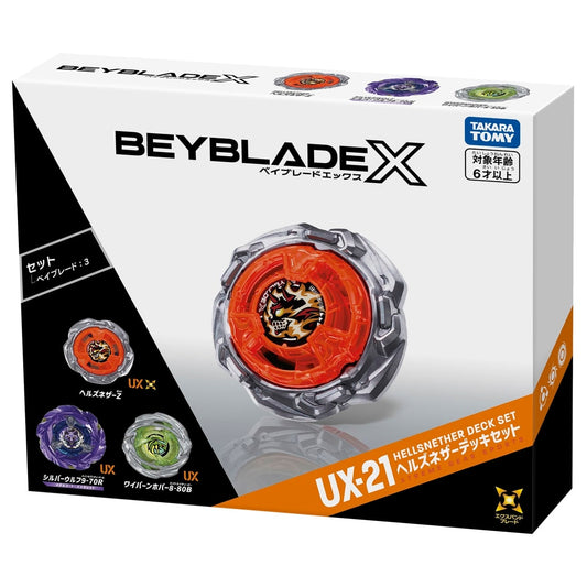 Takara Tomy Beyblade X UX-21 Hells Nether Deck Set