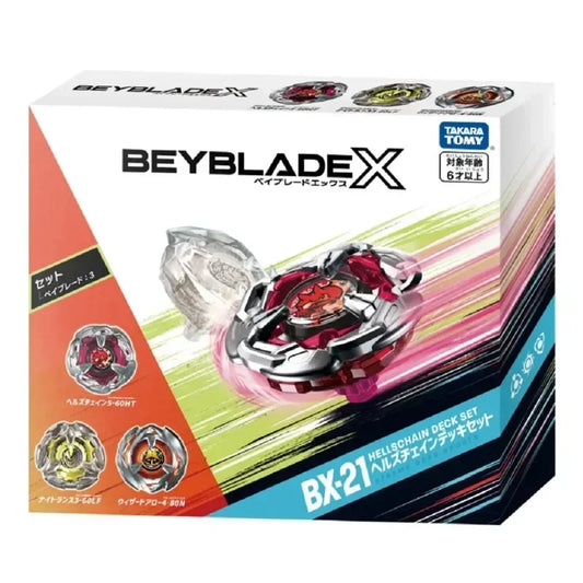 Takara Tomy Beyblade X BX-21 Hells Chain Deck Set