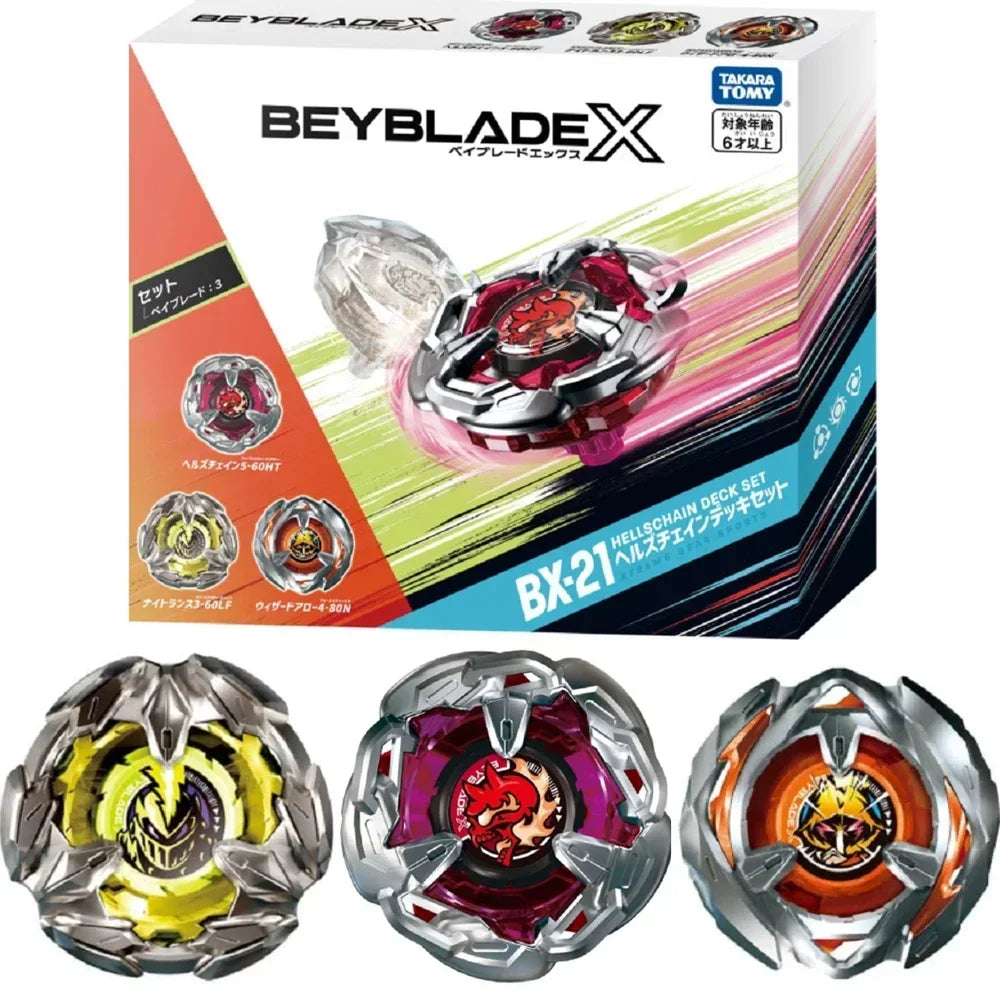 Takara Tomy Beyblade X BX-21 Hells Chain Deck Set